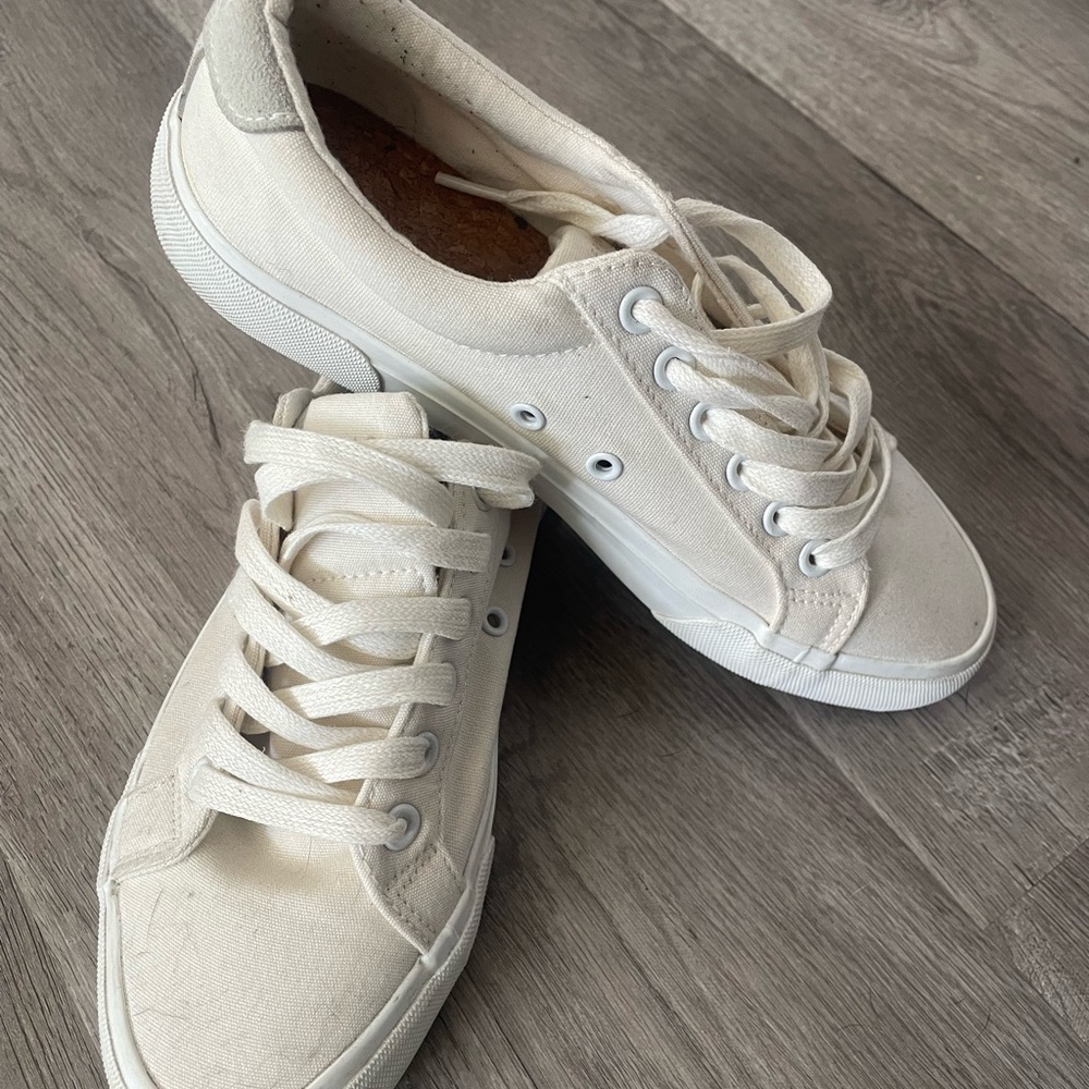 Women's White Canvas Sneakers